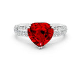 White gold Heart Cut Cut Diamond Milgrain Marquise Band with Prong Setting