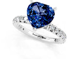 White gold Heart Cut Cut Diamond Pavé Band with Four-Prong Setting_1