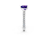 White gold Heart Cut Cut Diamond Pavé Band with Four-Prong Setting_2