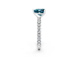 White gold Heart Cut Cut Diamond Pavé Band with Four-Prong Setting_2