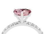 White gold Heart Cut Cut Diamond Pavé Band with Four-Prong Setting_4