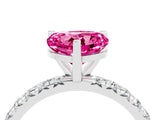 White gold Heart Cut Cut Diamond Pavé Band with Four-Prong Setting_4