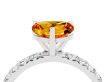 White gold Heart Cut Cut Diamond Pavé Band with Four-Prong Setting_4