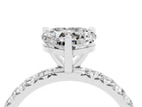 White gold Heart Cut Cut Diamond Pavé Band with Four-Prong Setting_4
