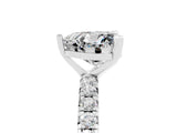 White gold Heart Cut Cut Diamond Pavé Band with Four-Prong Setting_5