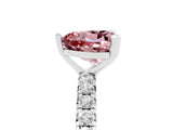 White gold Heart Cut Cut Diamond Pavé Band with Four-Prong Setting_5