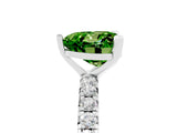 White gold Heart Cut Cut Diamond Pavé Band with Four-Prong Setting_5