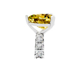 White gold Heart Cut Cut Diamond Pavé Band with Four-Prong Setting_5