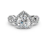 White gold Heart Cut Cut Halo Diamond Infinity Band with Four-Prong Setting_62