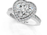 White gold Heart Cut Cut Halo Pavé Diamond Ring_14