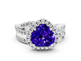 White gold Heart Cut Cut Halo Split Shank Prong Setting Ring_12