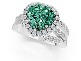 White gold Heart Cut Cut Halo Split Shank Prong Setting Ring_13
