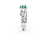 White gold Heart Cut Cut Halo Split Shank Prong Setting Ring_14