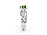 White gold Heart Cut Cut Halo Split Shank Prong Setting Ring_14
