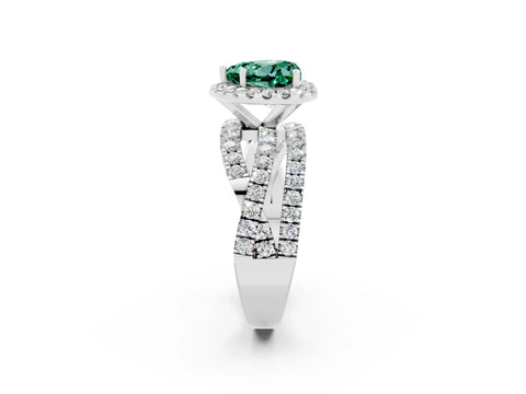 White gold Heart Cut Cut Halo Split Shank Prong Setting Ring_14