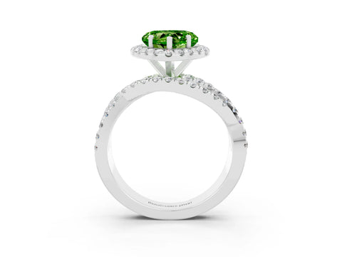 White gold Heart Cut Cut Halo Split Shank Prong Setting Ring_15