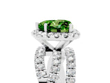 White gold Heart Cut Cut Halo Split Shank Prong Setting Ring_17