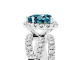 White gold Heart Cut Cut Halo Split Shank Prong Setting Ring_17