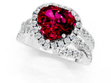 White gold Heart Cut Cut Halo Split Shank Prong Setting Ring_25