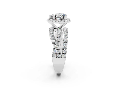 White gold Heart Cut Cut Halo Split Shank Prong Setting Ring_26