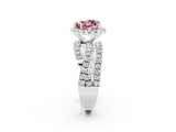 White gold Heart Cut Cut Halo Split Shank Prong Setting Ring_26