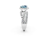 White gold Heart Cut Cut Halo Split Shank Prong Setting Ring_26