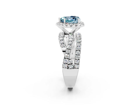 White gold Heart Cut Cut Halo Split Shank Prong Setting Ring_26