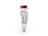 White gold Heart Cut Cut Halo Split Shank Prong Setting Ring_26