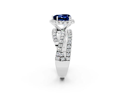White gold Heart Cut Cut Halo Split Shank Prong Setting Ring_26