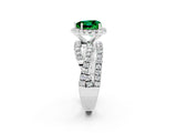 White gold Heart Cut Cut Halo Split Shank Prong Setting Ring_26