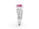 White gold Heart Cut Cut Halo Split Shank Prong Setting Ring_26