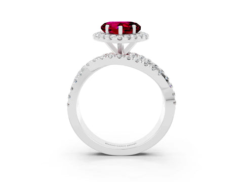 White gold Heart Cut Cut Halo Split Shank Prong Setting Ring_27