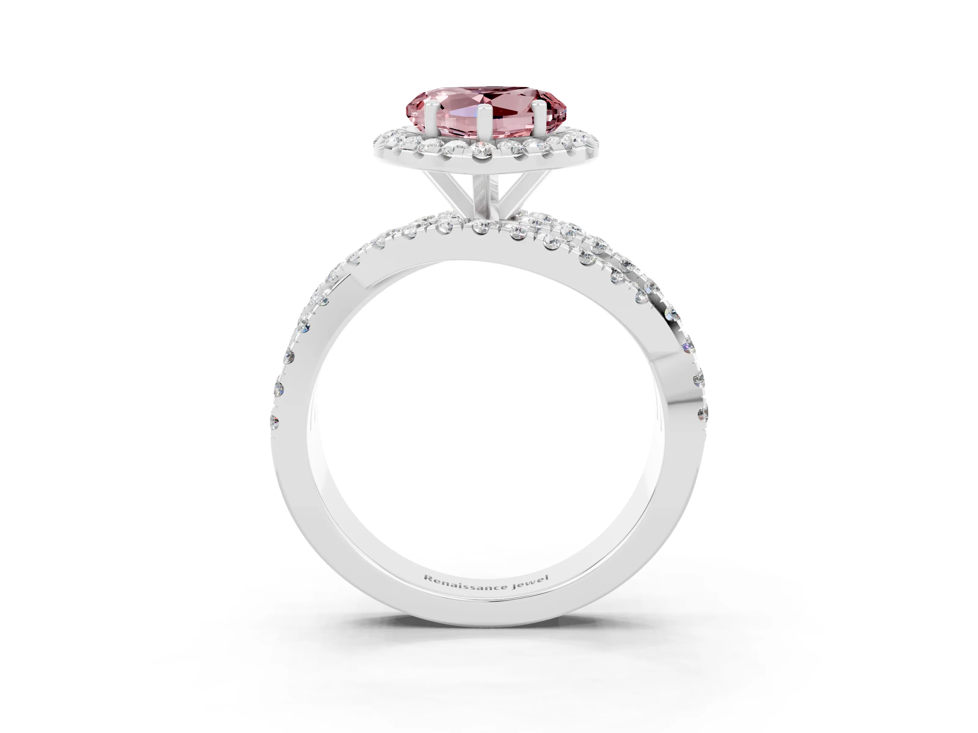 White gold Heart Cut Cut Halo Split Shank Prong Setting Ring_27