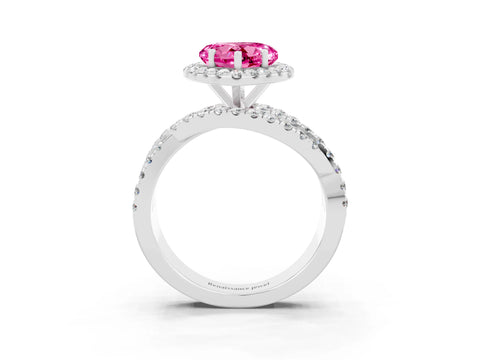 White gold Heart Cut Cut Halo Split Shank Prong Setting Ring_27