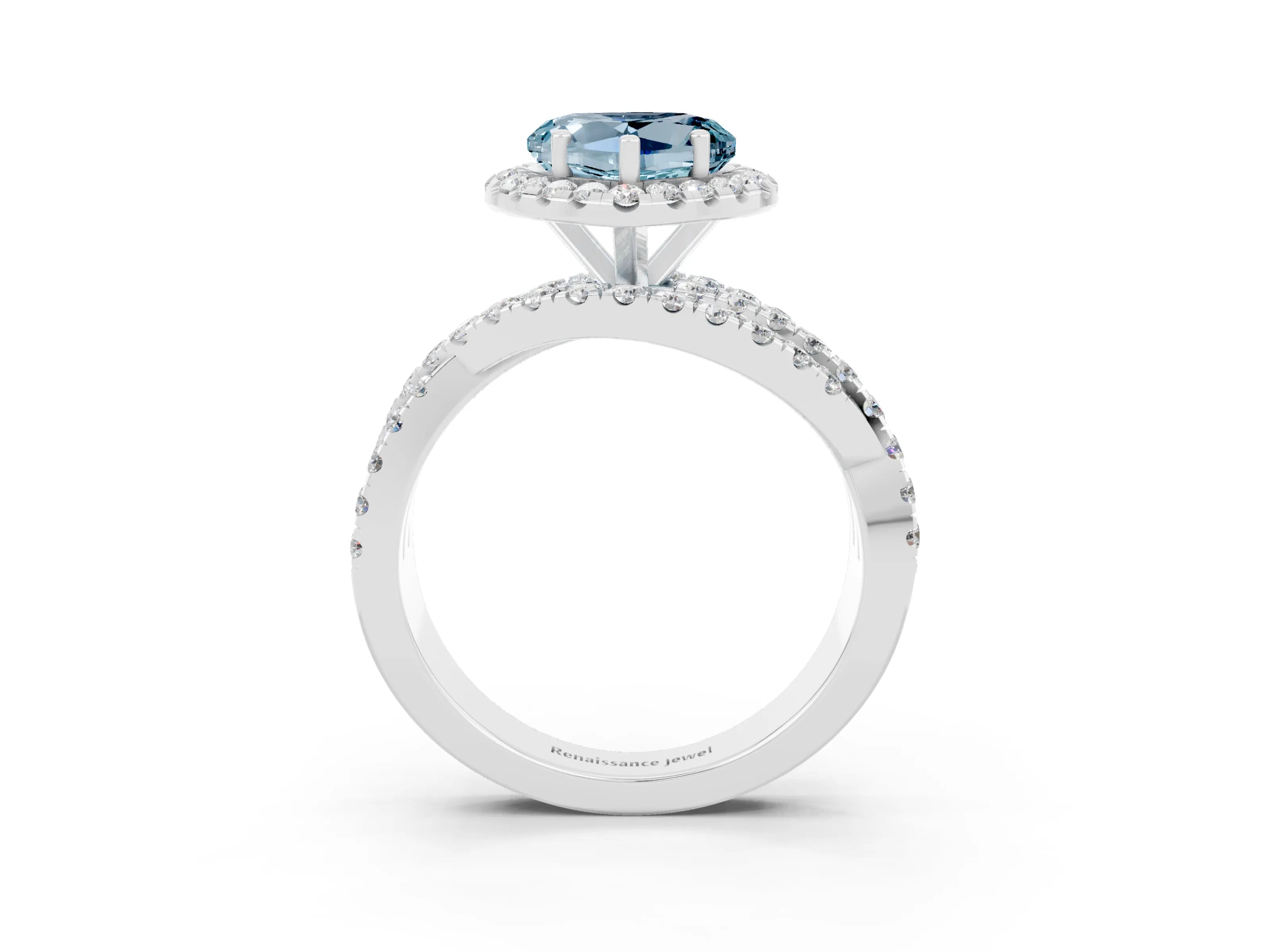 White gold Heart Cut Cut Halo Split Shank Prong Setting Ring_27