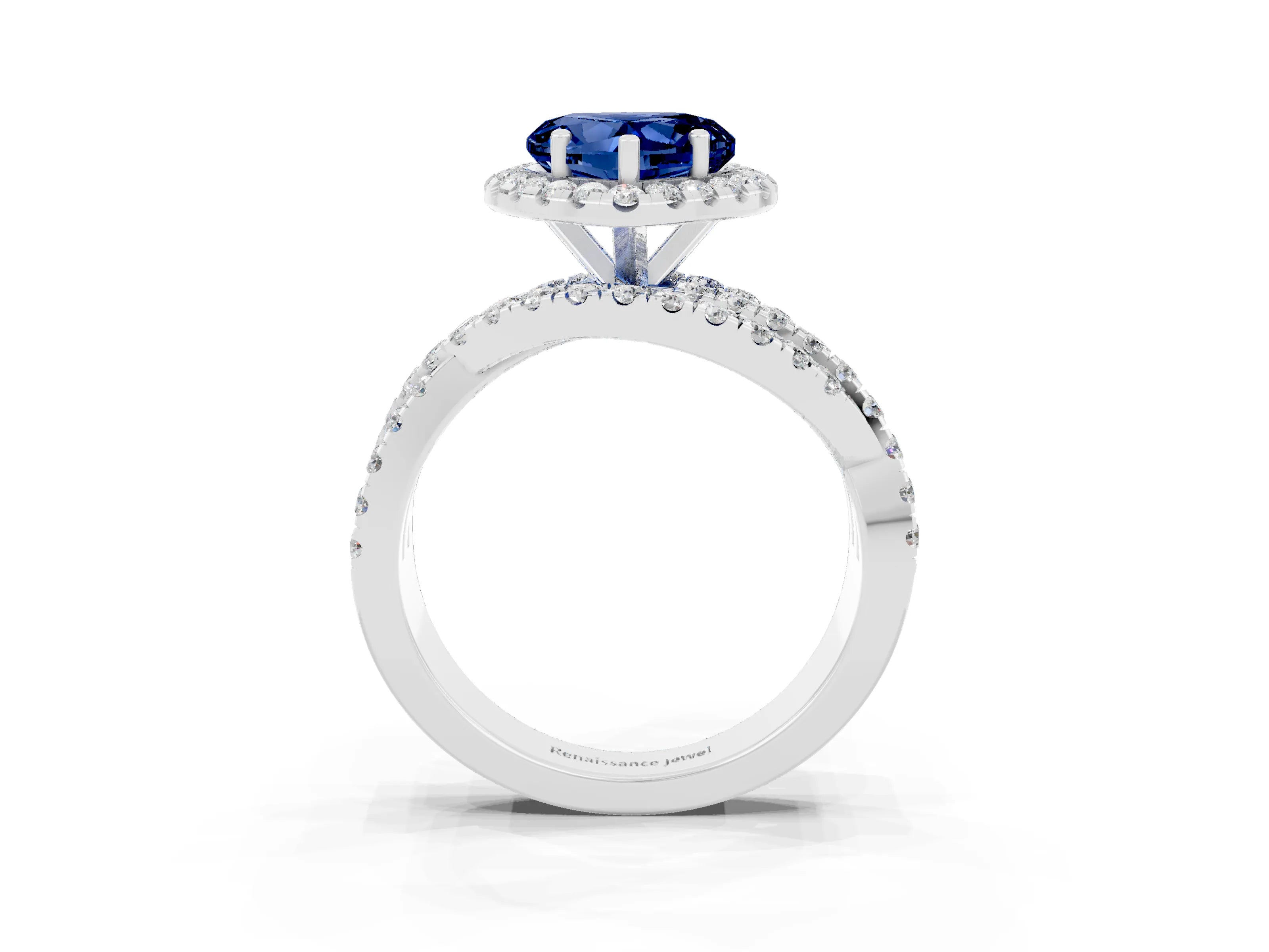 White gold Heart Cut Cut Halo Split Shank Prong Setting Ring_27