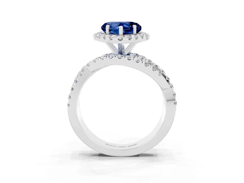 White gold Heart Cut Cut Halo Split Shank Prong Setting Ring_27