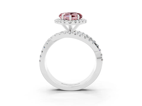 White gold Heart Cut Cut Halo Split Shank Prong Setting Ring_27