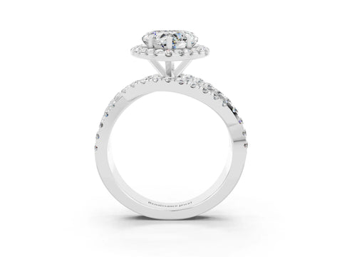 White gold Heart Cut Cut Halo Split Shank Prong Setting Ring_27