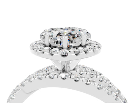 White gold Heart Cut Cut Halo Split Shank Prong Setting Ring_28