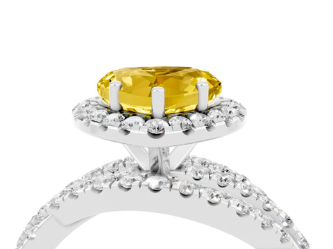 White gold Heart Cut Cut Halo Split Shank Prong Setting Ring_28