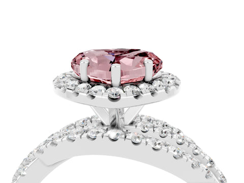 White gold Heart Cut Cut Halo Split Shank Prong Setting Ring_28