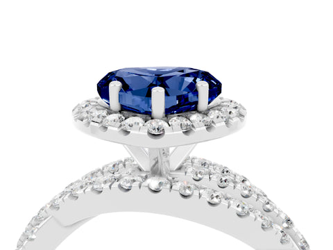 White gold Heart Cut Cut Halo Split Shank Prong Setting Ring_28