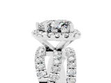 White gold Heart Cut Cut Halo Split Shank Prong Setting Ring_29