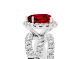 White gold Heart Cut Cut Halo Split Shank Prong Setting Ring_29