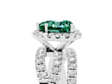 White gold Heart Cut Cut Halo Split Shank Prong Setting Ring_5