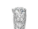 White gold Heart Cut Cut Milgrain Pave Diamond Engagement Ring with Four-Prong Setting_8
