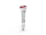 White gold Heart Cut Cut Pave Diamond Engagement Ring with Channel Set Band and Four-Prong Setting_2
