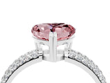 White gold Heart Cut Cut Pave Diamond Engagement Ring with Channel Set Band and Four-Prong Setting_4