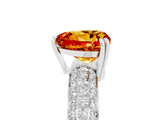 White gold Heart Cut Cut Pave Diamond Engagement Ring with Channel Set Band and Four-Prong Setting_5